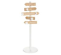 Porte-manteau enfant pancarte blanc H115cm - Atmosphera createur d'interieur