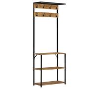 Porte-manteau et Rangement des Chaussures Portant Bois de Manguier Fer vidaXL