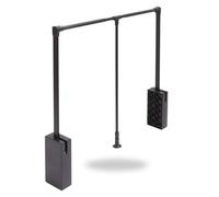 Porte-manteau EVOHANGER Saliscendi pour armoire - Organisateur Armoire à haut débit 15 kg avec technologie oléodynamique et mouvement facilité (graphite, petit)