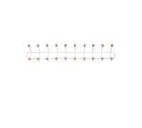 Porte-manteau Horizontal Bill en L, Blanc/ Bouleau