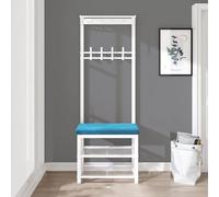 Porte-manteau industriel avec banc de rangement à chaussures - Entrée autonome avec crochets et étagère Design rustique moderne pour couloir, vestibule, entrée