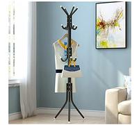 Porte-manteau Métal Porte Manteau Perroquet,12 Crochets, Tube en Fer,Porte-Manteaux sur Pied Montage Facile pour Couloir Salon Entrée Chambre et Bureau,Noir