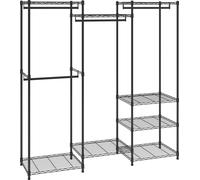 Porte-manteau mobile VEVOR Porte-manteau pouvant supporter 362 kg, porte-manteau indépendant 174x180x45 cm 3 tringles à vêtements, multifonctionnel 8 couches, pour chambre à coucher, buanderie, dressi