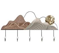 Porte-Manteau Moderne en Métal Fer pour l'Intérieur Rail Mural Noir Sligo