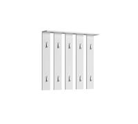 Porte-manteau mural 10 patères - Stone - 82 x 85 x 12 cm - Blanc mat