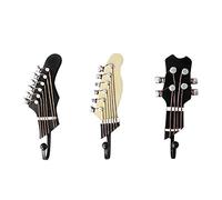 Porte-manteau mural 3 pièces/ensemble créatif en résine crochet en forme de tête de guitare cintre clés vêtements chapeau manteau serviette support mural décoration maison porte-manteau arbre