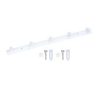 Porte-manteau mural 5 crochets espace cintre mural en aluminium pour salle de bain entrée salon blanc