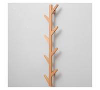 Porte-manteau mural 6/8 crochets en bois massif pour entrée, couloir, arbre, rangement créatif moderne pour chambre à coucher, salon, balcon - 98 cm, crochets naturels
