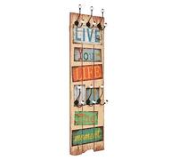 vidaXL Porte-manteau mural LE LIFE - 6 crochets 120 x 40 cm