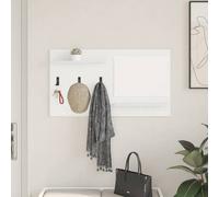vidaXL Porte-manteau mural avec étagère avec stockage avec miroir Chêne fumé 90 x 10 x 50 cm