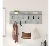 vidaXL Portemanteau mural Chêne fumé Bois composite avec étagère Rangement moderne