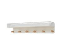 Porte-manteau mural avec étagère Jäller 60 x 14 x 12 cm blanc