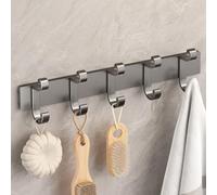 Porte Manteau Mural, Crochets De Manteau D'entrée Fixés Au Mur, Rail De Crochet De Support À Double Crochet En Métal Robuste, Pour Salle De Bain, Salon, Manteaux, Chapeaux Et Vêtements (Color : Grey