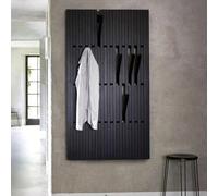 Porte-manteau Mural, Crochets Pour Clés De Piano, Cintres En Bois Massif Naturel, Cintres En Tissu Non Tissé, Crochets Modernes Et Rabattables Pour Manteaux, Sacs, Chapeaux, Parapluies(Walnut black,55