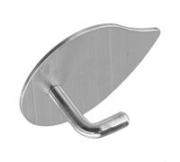 Porte-manteau mural de salle de bain en forme de goutte d'eau unique avec installation de poinçon, fabriqué en acier inoxydable 304 pour une utilisation dans un environnement humide (A)