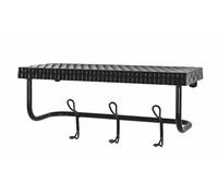 HAKU Porte-manteau mural Métal noir L 42 x H 19 x P 16 cm Style moderne
