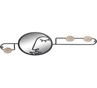 Porte-Manteau Mural Dkd Home Decor Noir Verre Fer Bois MDF 56 x 6 x 20,5 cm