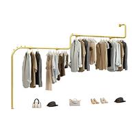 Porte-manteau mural doré, cintre industriel moderne pour les magasins de vêtements, présentoir créatif pour boutique, grande capacité