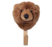 Porte manteau mural en acrylique 23x13 cm ours brun collection SOFT ANIMAL