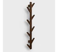 Porte-manteau mural en bambou fait à la main, design moderne de branche d'arbre, crochets polyvalents pour écharpes, chapeaux, sacs, idéal pour entrée, salon, chambre à coucher, couloir