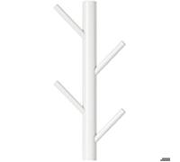 Porte-manteau mural en bois à suspendre - Motif branche d'arbre - Moderne - Fixation murale verticale - Blanc