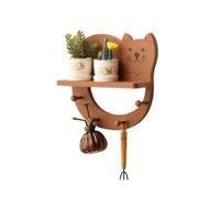 Porte-manteau mural en bois avec crochets derrière la porte de l'étagère, gain de place for suspendre vêtements, chapeaux, serviettes, portefeuilles et peignoirs