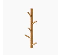 Porte-manteau Mural en Bois de Chêne, Cintre Suspendu Style Branche, Crochet de Porte D'entrée Sans Perforation, Porte-manteau pour Chambre à Coucher, pour Chapeaux, Sacs à Main(Primary,5 hooks)