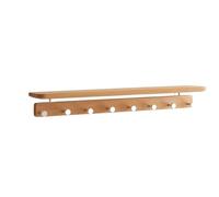 Porte-manteau mural en bois massif à suspendre pour porte d'entrée, crochet à vêtements non perforé, crochet pour vêtements, chapeau, vêtements, crochet de rangement mural (bois naturel col