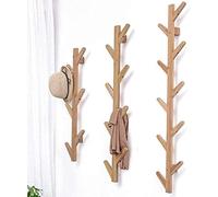 Porte-manteau mural en bois massif en forme d'arbre, organiseur à suspendre peu encombrant pour salon, chambre à coucher, entrée