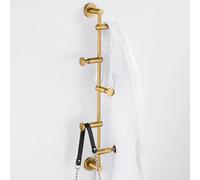 Porte-manteau Mural en Laiton, Avec Crochets Réglables et Rotatifs, Support Vertical Suspendu en Forme de Branche D'arbre, pour Foulards, Vêtements, pour Salon, Chambre à Coucher(Brass,5 hooks-2)