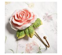 Porte-manteau mural en résine rose fleur crochets muraux décoratifs crochets muraux pour accrocher porte-manteau serviettes clés chapeaux décoration murale mignonne porte-manteau arbre (couleur : gris
