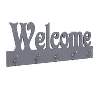 Porte-manteau Mural Gris 74x29,5 cm Suspendu Crochet à Vêtements Entrée vidaXL