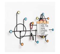 Porte-manteau mural moderne avec 12 crochets sans perçage pour salon, entrée, chambre à coucher, salle de bain - Design mural élégant et fonctionnel.