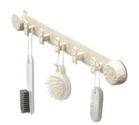 Porte-manteau mural multifonction avec ventouse, 5 crochets pour serviettes et chapeaux pour salle de bain, cuisine et chambre à coucher, design rotatif innovant pour un accès facile et un rangement