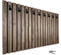 Porte-manteau mural Porte-manteau en bois de chêne à lamelles brun 100cm 4 dimensions