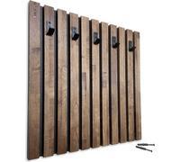 Porte-manteau mural Porte-manteau en bois de chêne à lamelles brun 60cm 4 dimensions