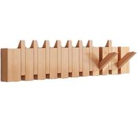 Porte-Manteau Mural Porte-Manteau en Bois Porte-Manteau pour Clés De Piano Rabattable Support Mural À Crochets,A,68X12CM