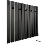 Porte-manteau mural Porte-manteau MDF lamelles noir 60cm 4 dimensions