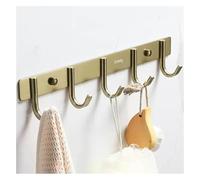 Porte Manteau Mural, Porte-Manteau Mural, Patères en métal avec planche, 5 à 8 crochets rustiques littéraires, support mural for suspendre manteaux, vêtements, sacs, chapeaux(Champagne,36.5*3.4cm)