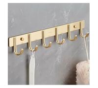 Porte Manteau Mural, Porte-Manteau Mural, Patères en métal avec planche, 5 à 8 crochets rustiques littéraires, support mural for suspendre manteaux, vêtements, sacs, chapeaux(Gold,44.5*3.4cm)