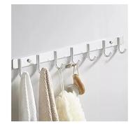Porte Manteau Mural, Porte-Manteau Mural, Patères en métal avec planche, 5 à 8 crochets rustiques littéraires, support mural for suspendre manteaux, vêtements, sacs, chapeaux(White,52.3*3.4cm)