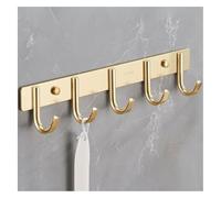 Porte Manteau Mural, Porte-Manteau Mural, Patères en métal avec planche, 5 à 8 crochets rustiques littéraires, support mural for suspendre manteaux, vêtements, sacs, chapeaux(Gold,36.5*3.4cm)