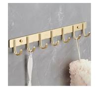 Porte Manteau Mural, Porte-Manteau Mural, Patères en métal avec planche, 5 à 8 crochets rustiques littéraires, support mural for suspendre manteaux, vêtements, sacs, chapeaux(Gold,52.3*3.4cm)