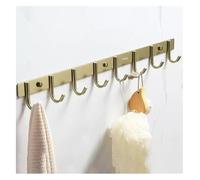 Porte Manteau Mural, Porte-Manteau Mural, Patères en métal avec planche, 5 à 8 crochets rustiques littéraires, support mural for suspendre manteaux, vêtements, sacs, chapeaux(Champagne,60*3.4cm)