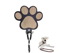 Porte-Manteau Mural pour Chien avec Crochets Porte-Laisse Mural pour Chien Porte Clef Mural en Bois avec Empreinte De Patte pour Serviettes, Sacs à Dos, Chapeaux, Laisses pour Chiens