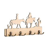 Porte-manteau mural pour décoration d'intérieur, crochets de rangement, support créatif gravé art silhouette porte-clés en bois articles divers rangement organisateur suspendu porte-manteau arbre