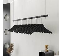 Porte-Manteau Mural réglable en métal Noir, Suspension créative à Hauteur Ajustable pour Les magasins, Fixation au Plafond, Design Gain de Place