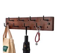 Porte-manteau mural rétro avec 8 crochets - Design élégant et amovible pour une installation facile dans la salle de bain, le salon, la cuisine, le couloir - Décoration fonctionnelle pour la maison