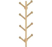 Porte-manteau mural vertical en métal avec crochet décoratif en forme d'arbre pour entrée, placard, salle de bain, cuisine, chambre à coucher, porche, salon - Doré 80 cm