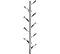 Porte-manteau mural vertical, style arbre, moderne pour placard, salle de bain, cuisine, solutions de rangement, design peu encombrant, décoration d'intérieur élégante